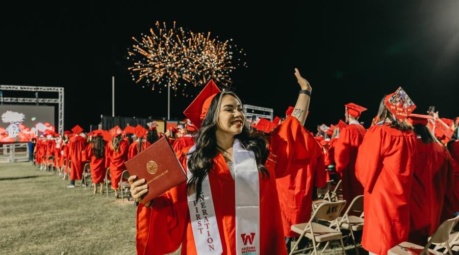 Student at Commencement